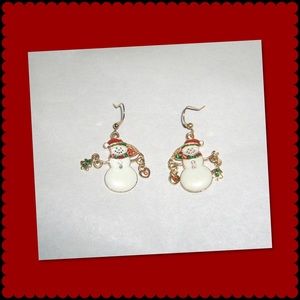 Snowman Dangle Earrings